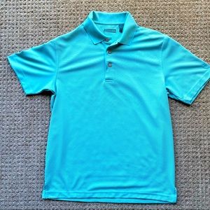 CUBAVERA short sleeve polo style shirt. Aqua Color